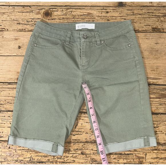 Carve Design Women’s Size 4 Olive Cuffed Bermuda Shorts NWOT - Picture 5 of 8